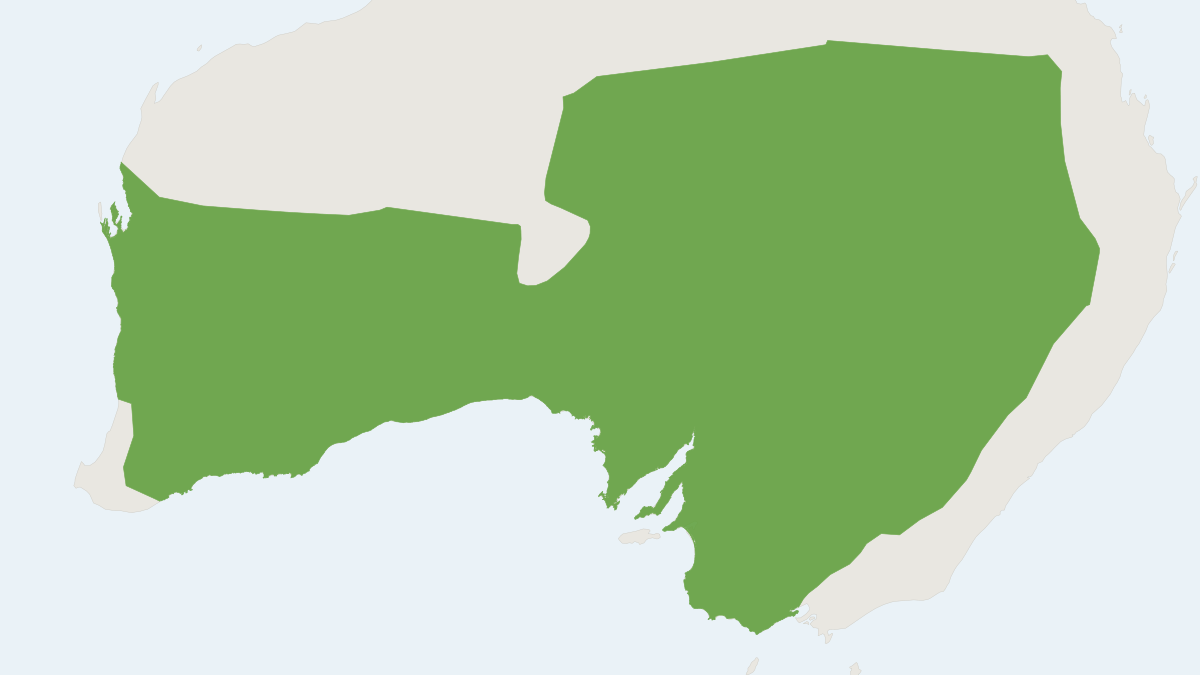 Range map of the Fat-tailed Dunnart (Sminthopsis crassicaudata)