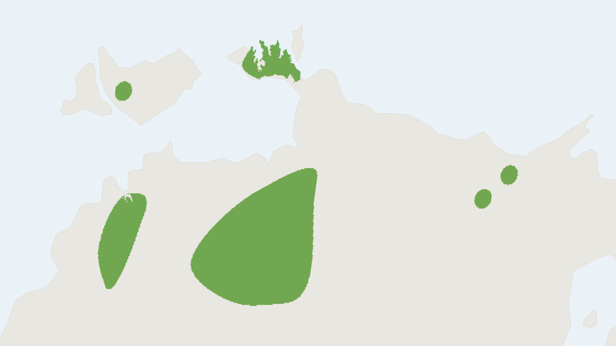 Range map of the Fawn Antechinus (Antechinus bellus)