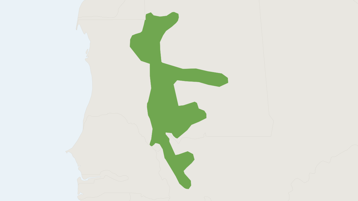 Range map of the Felou Gundi (Felovia vae)