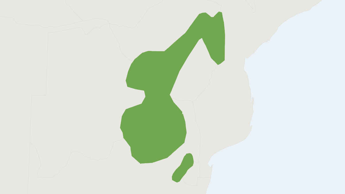 Range map of the Flat-headed African Dormouse (Graphiurus platyops)