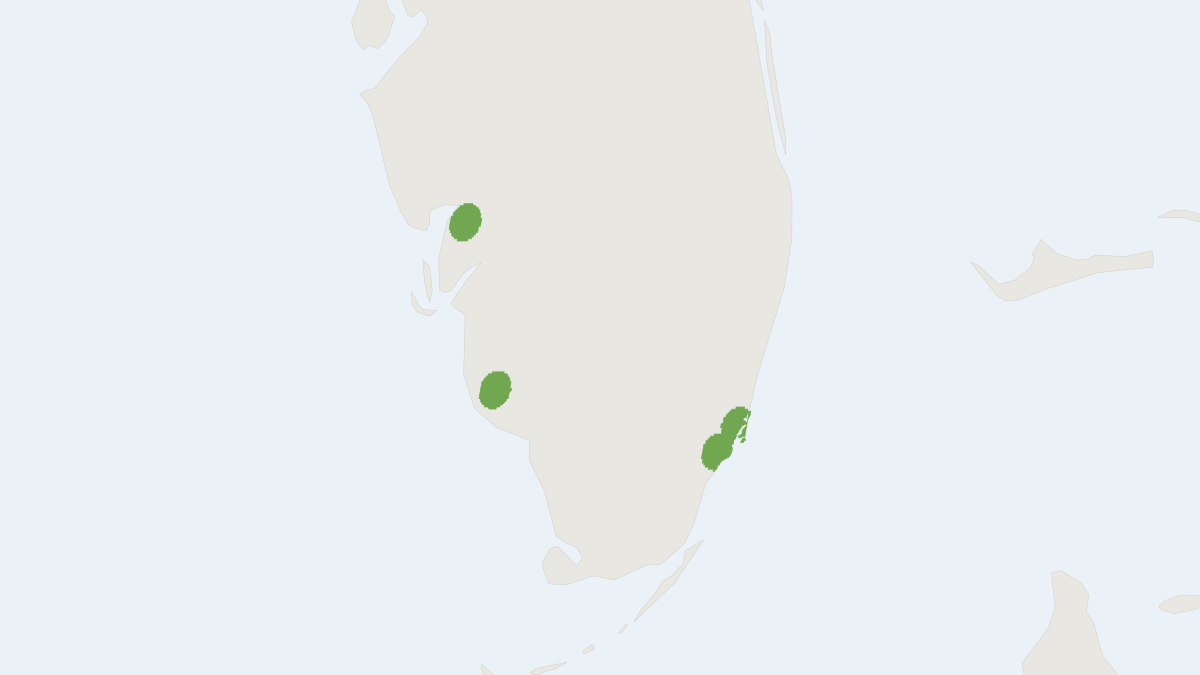 Range map of the Florida Bonneted Bat (Eumops floridanus)