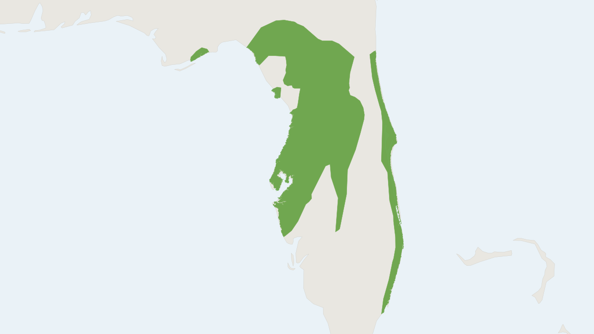 Range map of the Florida Mouse (Podomys floridanus)