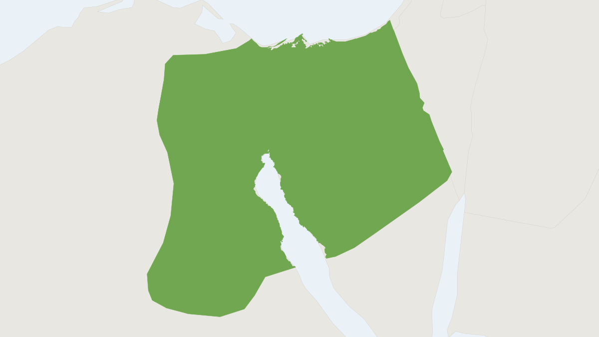 Range map of the Flower's Gerbil (Gerbillus floweri)