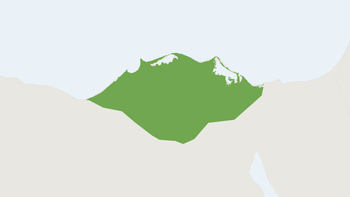 Range map of the Flower's Shrew (Crocidura floweri) covering Egypt