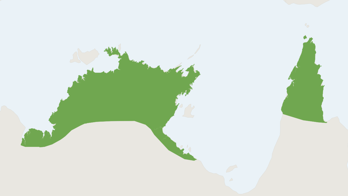 Range map of the Forest Pipistrelle (Pipistrellus adamsi)