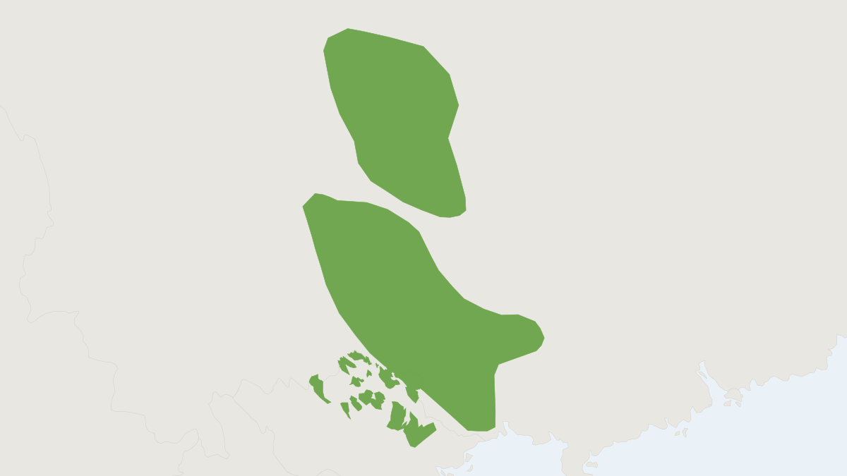 Range map of the François’s Langur (Trachypithecus francoisi)