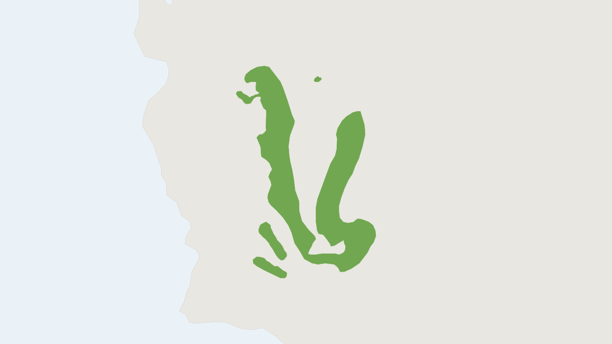 Range map of the Fresno Kangaroo Rat (Dipodomys nitratoides)