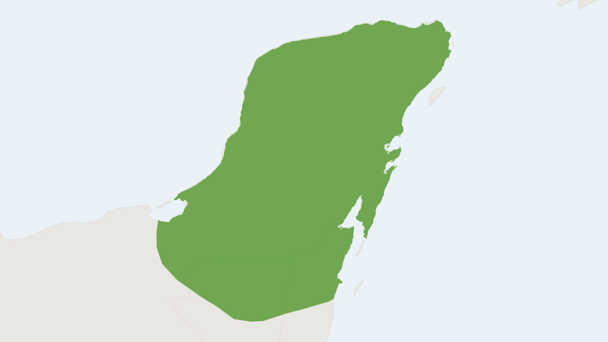 Range map of the Gaumer's Spiny Pocket Mouse (Heteromys gaumeri)