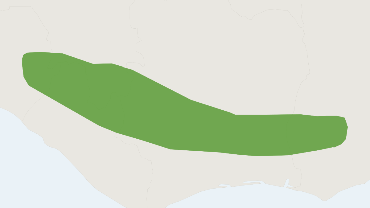 Range map of the Ghana Rufous-nosed Rat (Oenomys ornatus)