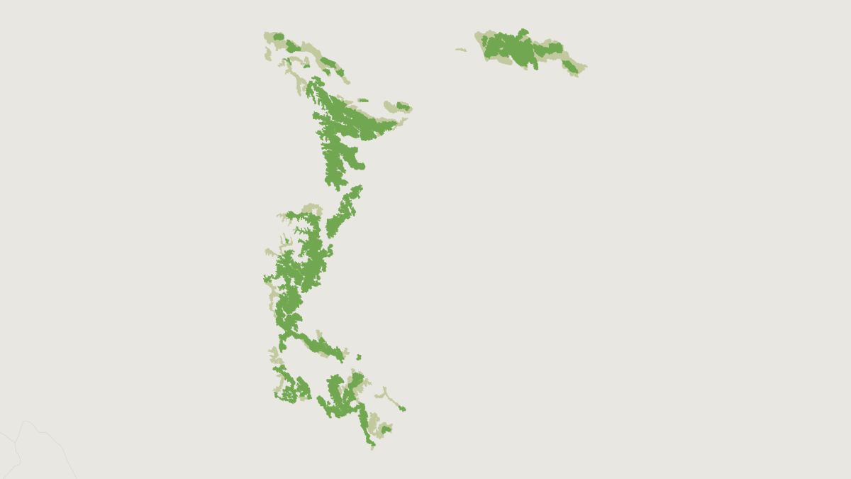 Range map of the Giant Panda (Ailuropoda melanoleuca) covering China, Myanmar and Vietnam