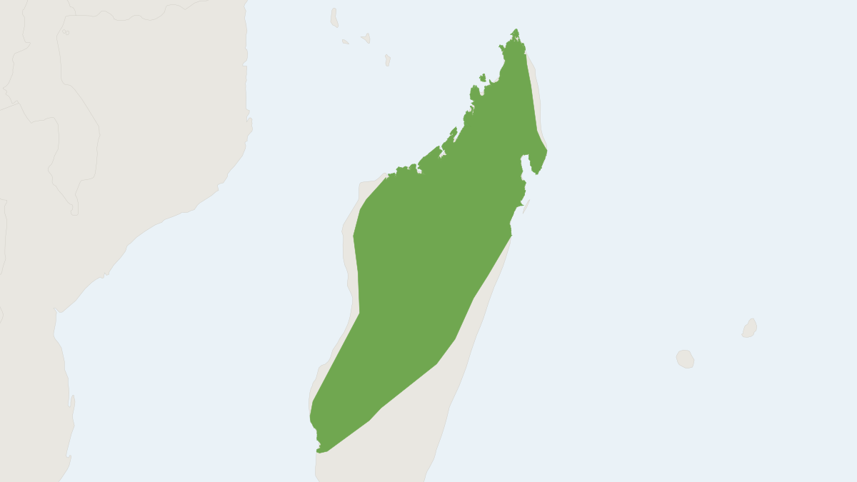 Range map of the Glen's Long-fingered Bat (Miniopterus gleni)