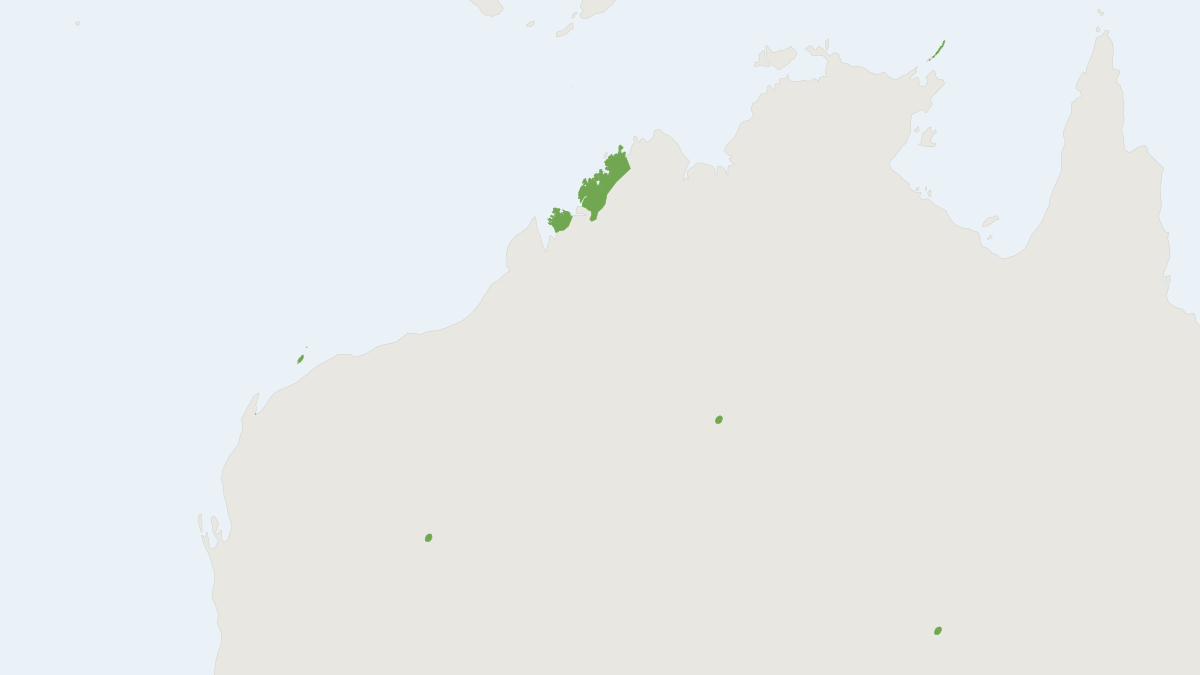 Range map of the Golden Bandicoot (Isoodon auratus)