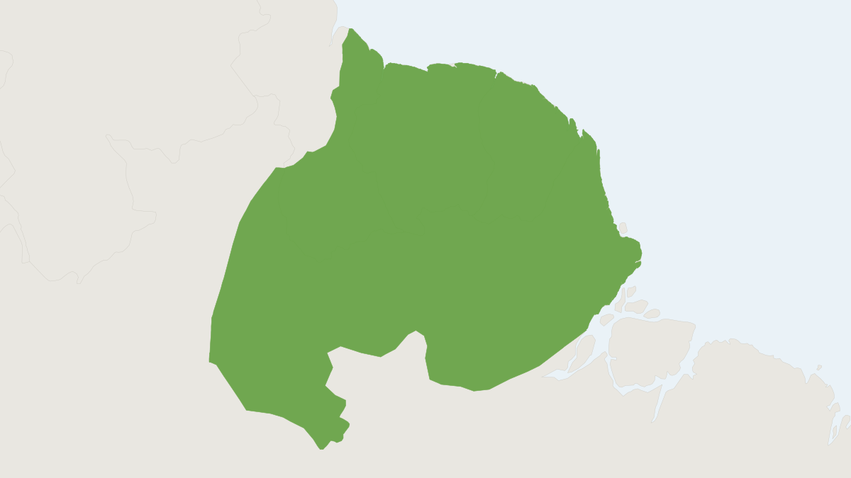 Range map of the Golden-handed Tamarin (Saguinus midas)