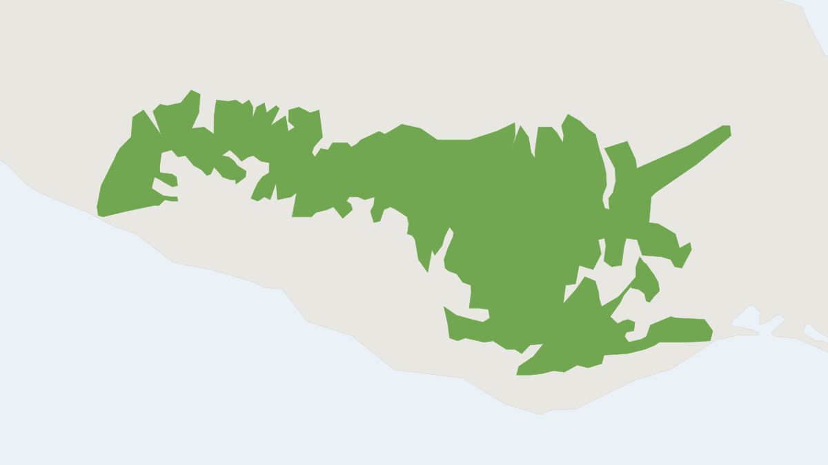 Range map of the Goldman's Broad-clawed Shrew (Cryptotis goldmani)