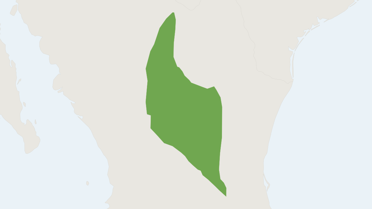 Range map of the Goldman's Woodrat (Neotoma goldmani)