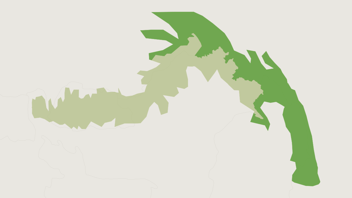 Range map of the Gongshan Muntjac (Muntiacus gongshanensis)