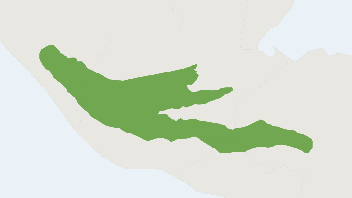 Range map of the Goodwin's Broad-clawed Shrew (Cryptotis goodwini)