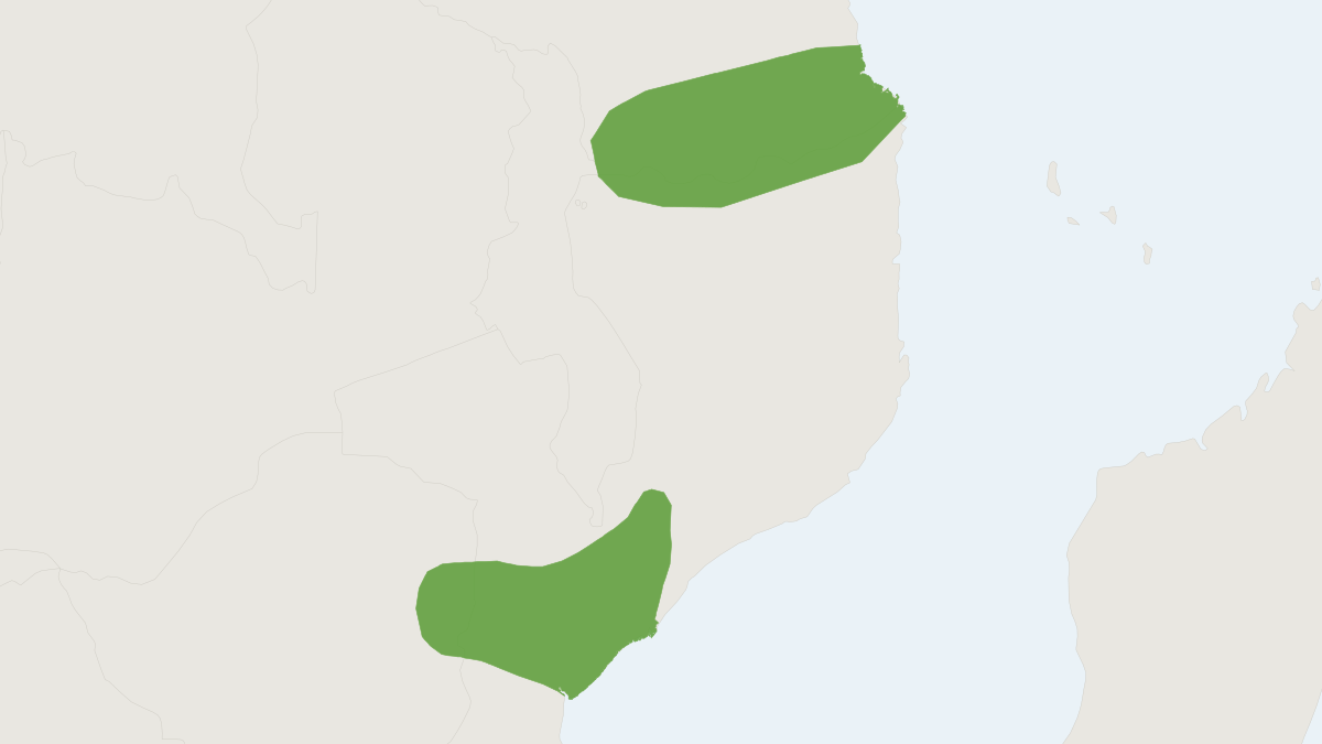 Range map of the Gorongoza Gerbil (Gerbilliscus inclusus)