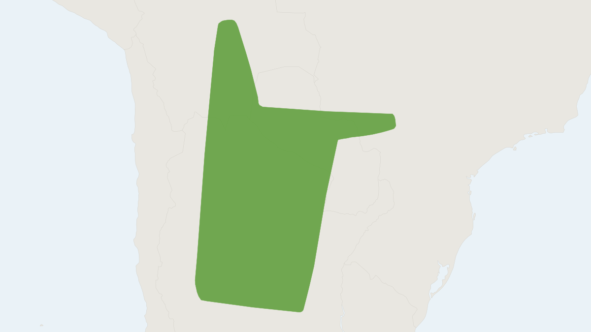 Range map of the Graomys chacoensis (Graomys chacoensis)