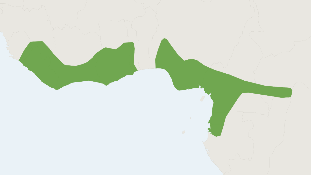 Range map of the Graphiurus nagtglasii (Graphiurus nagtglasii)