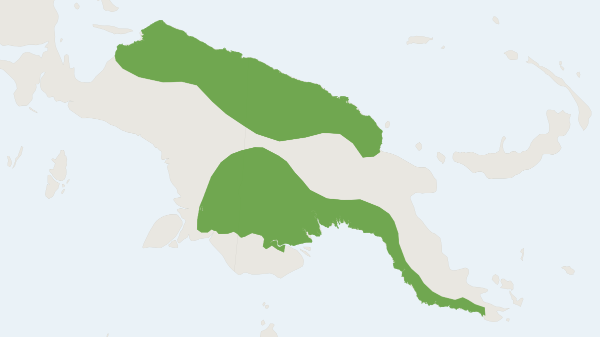 Range map of the Grassland Melomys (Melomys lutillus)