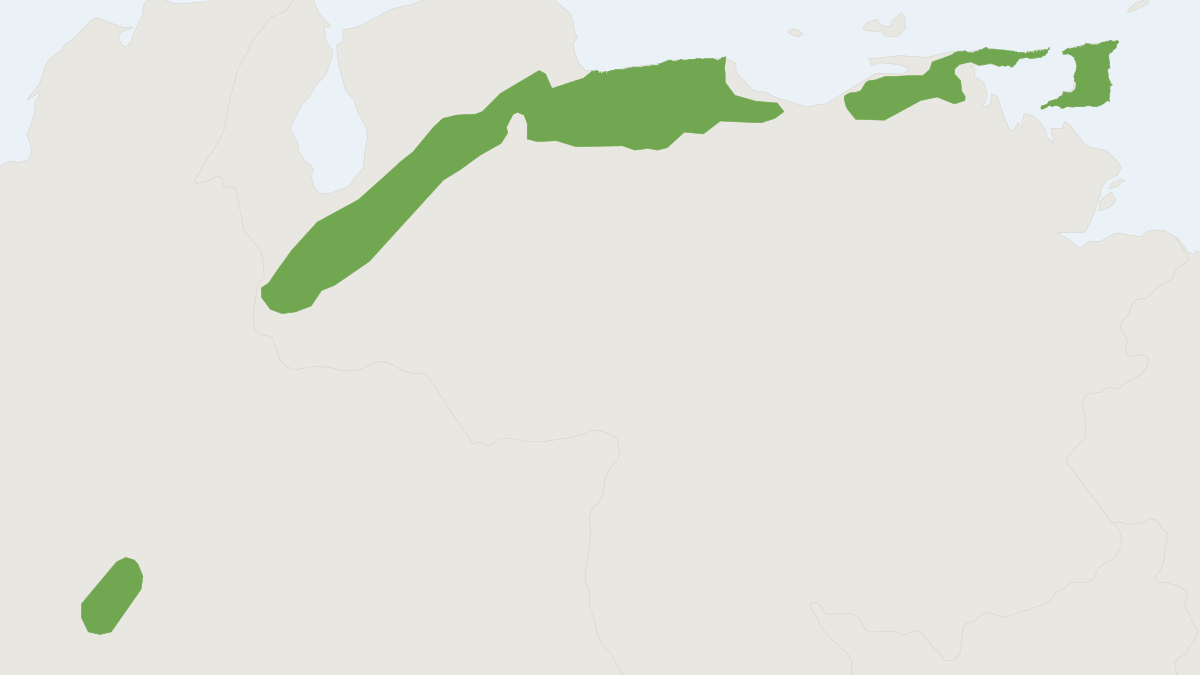 Range map of the Gray-bellied Slender Mouse Opossum (Marmosops fuscatus)