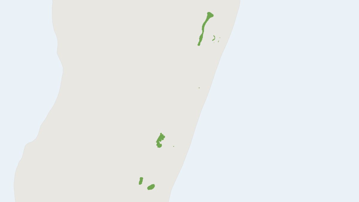 Range map of the Greater Bamboo Lemur (Prolemur simus)