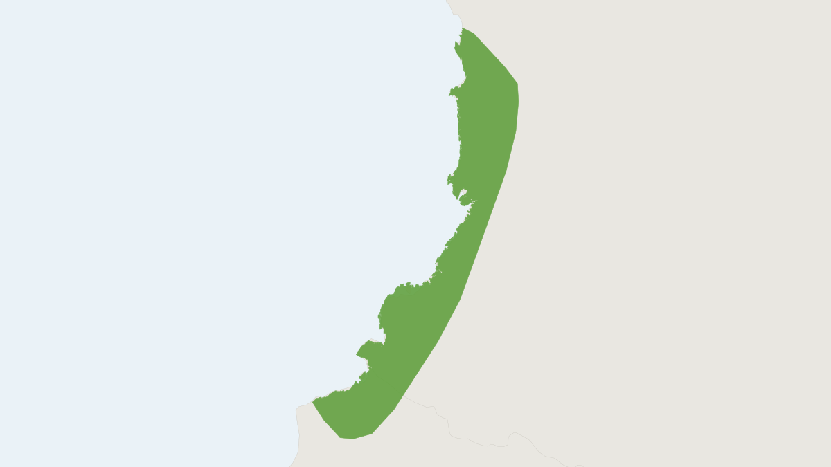 Range map of the Greater Long-tailed Bat (Choeroniscus periosus) covering Colombia and Ecuador