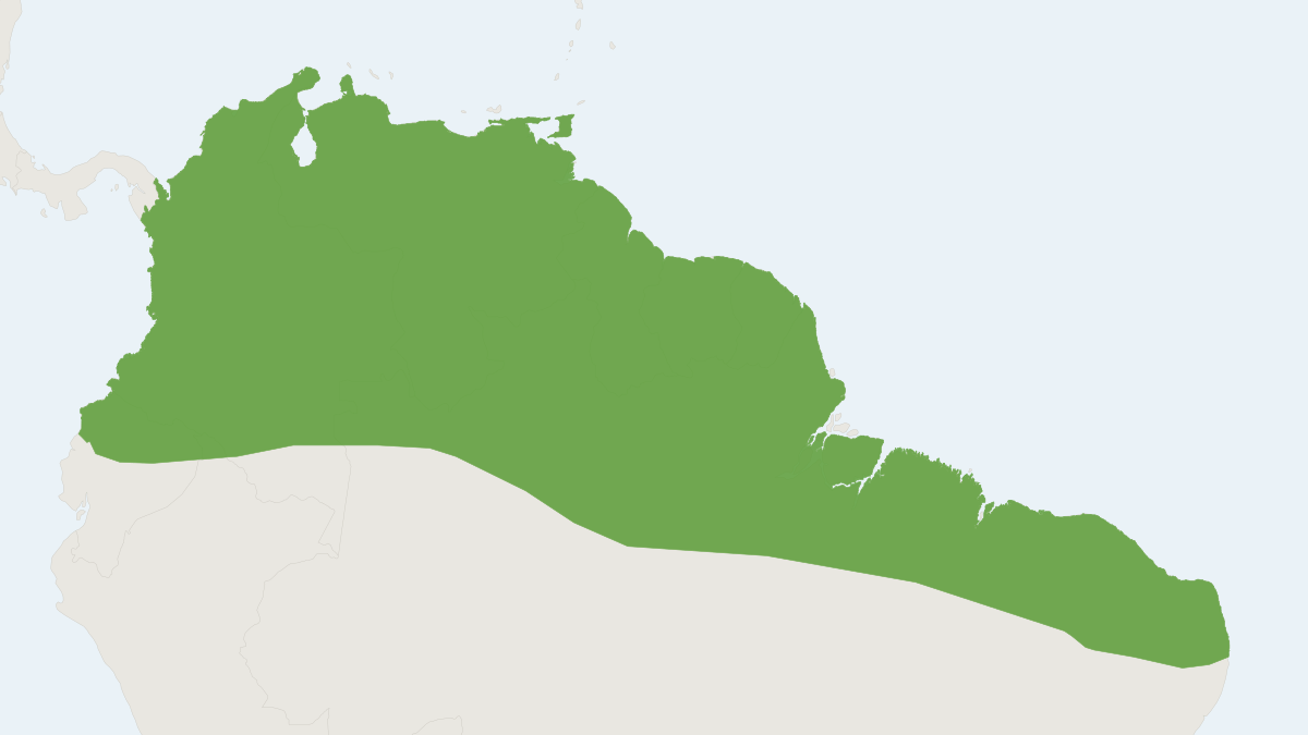 Range map of the Greenhall's Dog-faced Bat (Cynomops greenhalli)