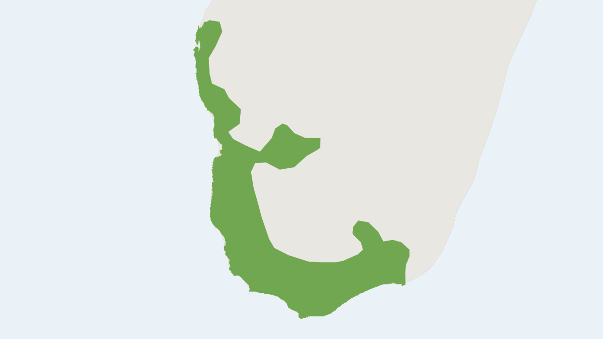 Range map of the Grey-brown Mouse Lemur (Microcebus griseorufus)
