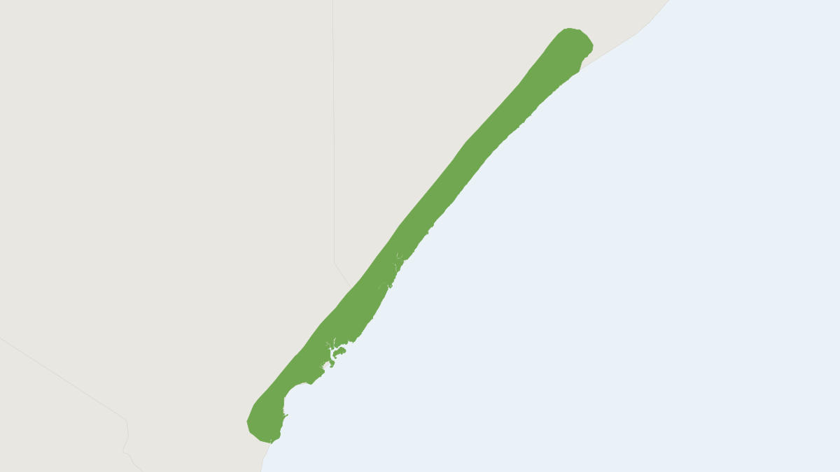 Range map of the Grey-headed Thicket Rat (Grammomys caniceps)
