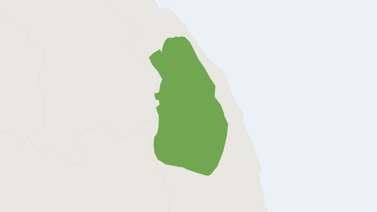 Range map of the Grey-shanked Douc Langur (Pygathrix cinerea)