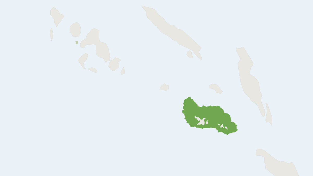 Range map of the Guadalcanal Monkey-faced Bat (Pteralopex atrata)