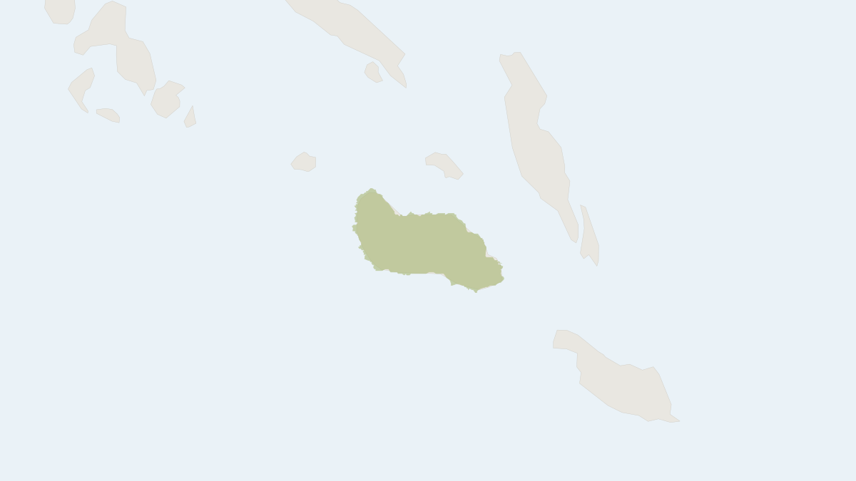 Range map of the Guadalcanal Rat (Uromys porculus)
