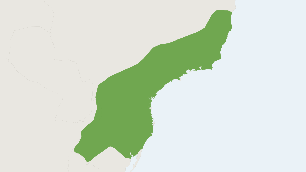 Range map of the Guiara (Euryzygomatomys spinosus)