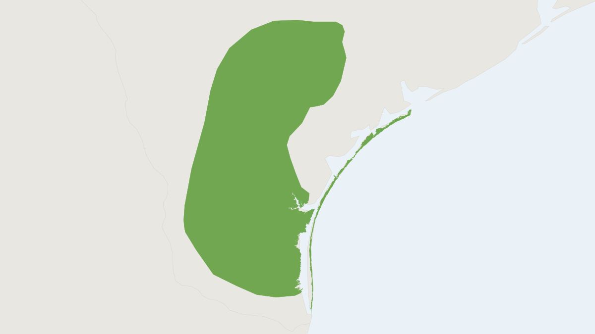 Range map of the Gulf Coast Kangaroo Rat (Dipodomys compactus)