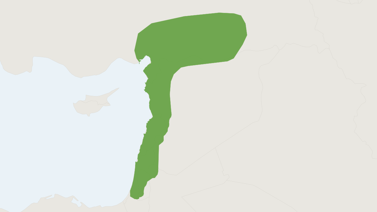 Range map of the Günther's Vole (Microtus guentheri)