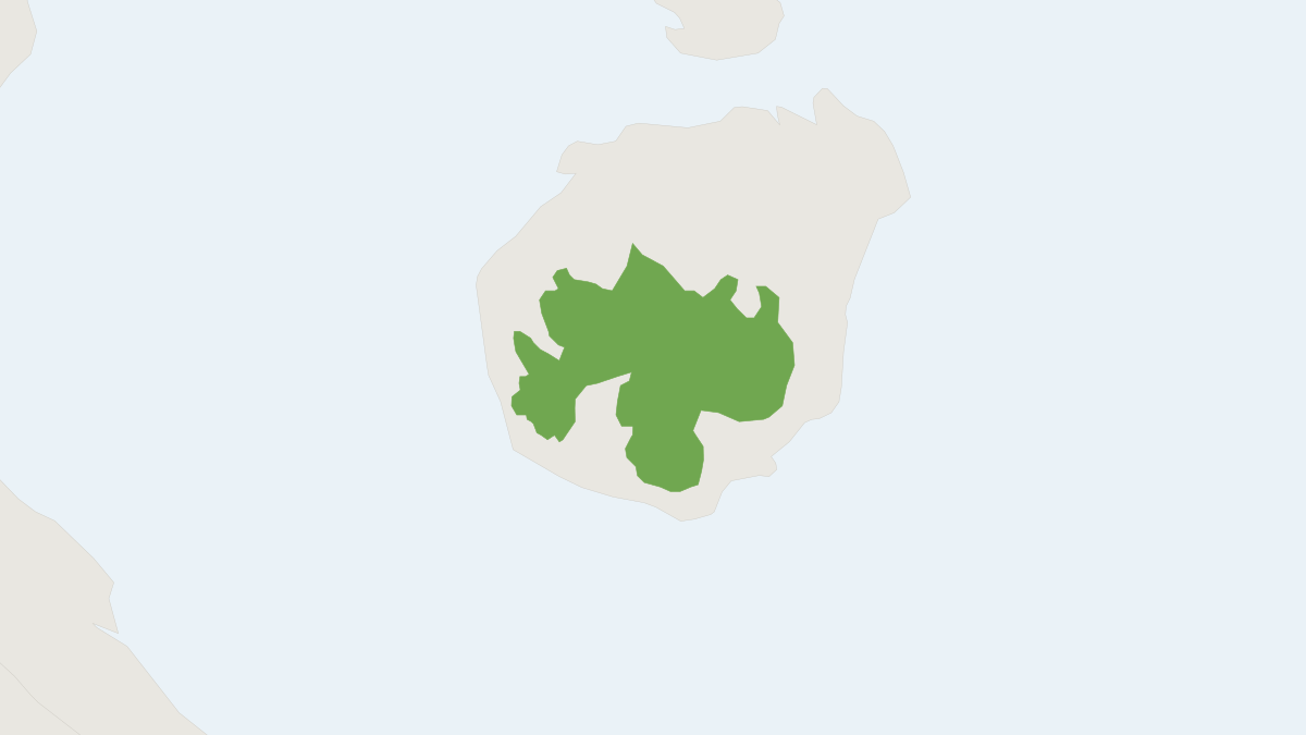 Range map of the Hainan Gymnure (Neohylomys hainanensis)