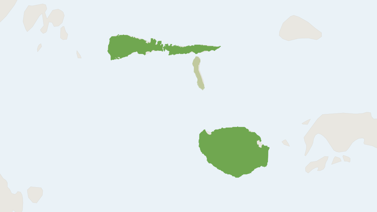 Range map of the Hairy Babirusa (Babyrousa babyrussa) covering Indonesia