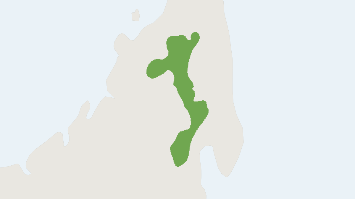 Range map of the Hairy-tailed Tree Rat (Brachytarsomys villosa)