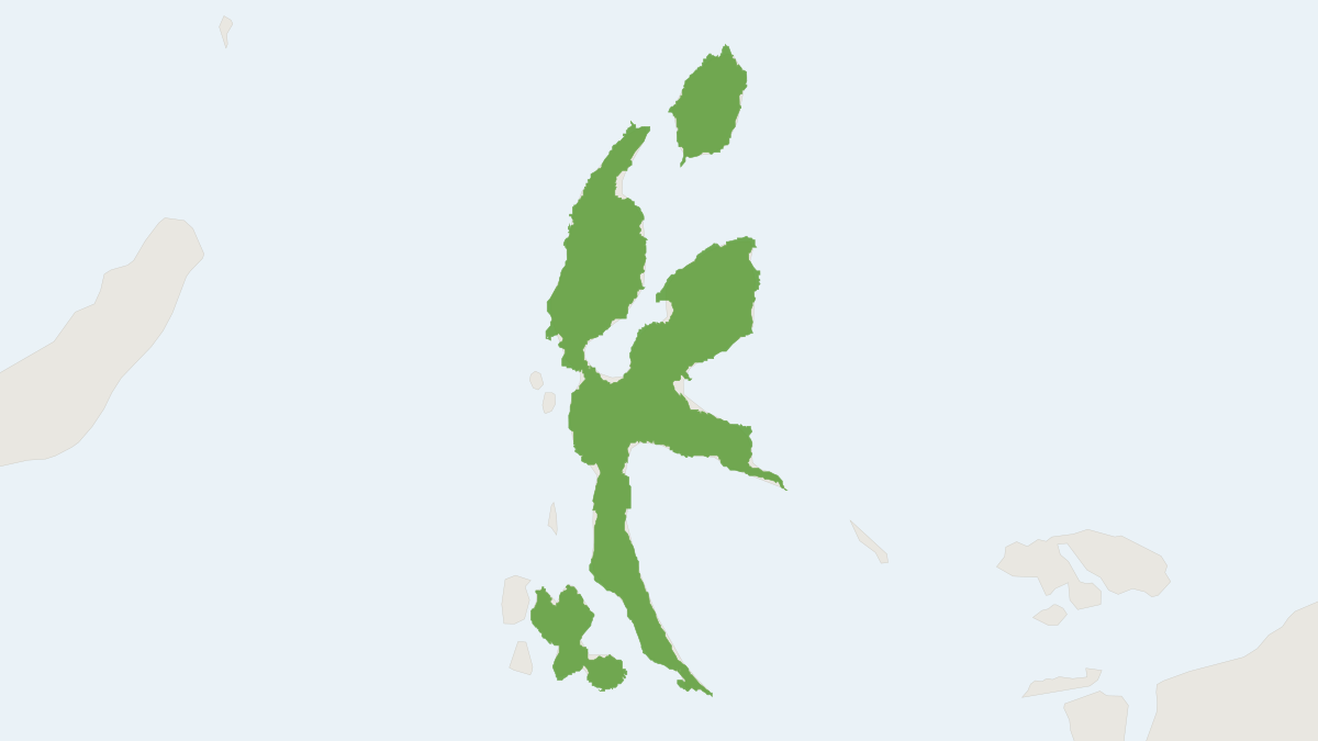 Range map of the Halmahara Rat (Rattus morotaiensis)
