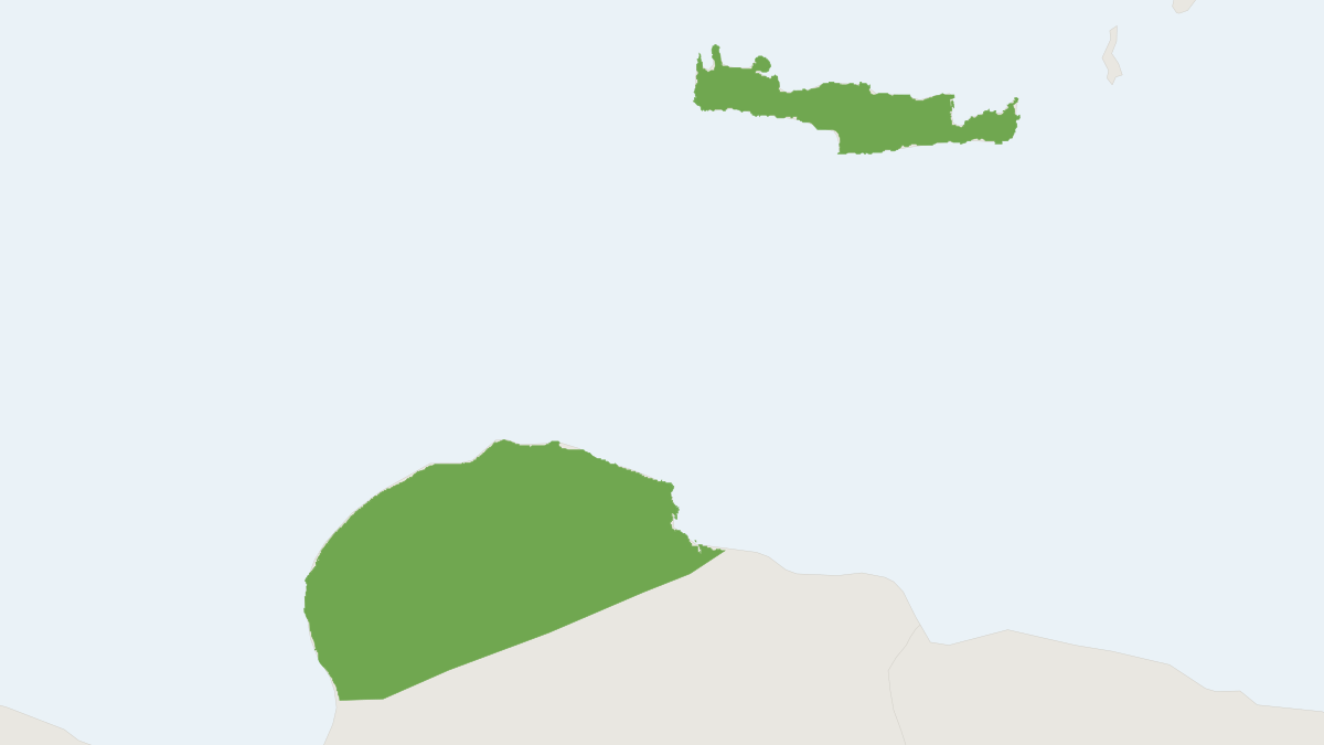 Range map of the Hanák's Pipistrelle (Pipistrellus hanaki)