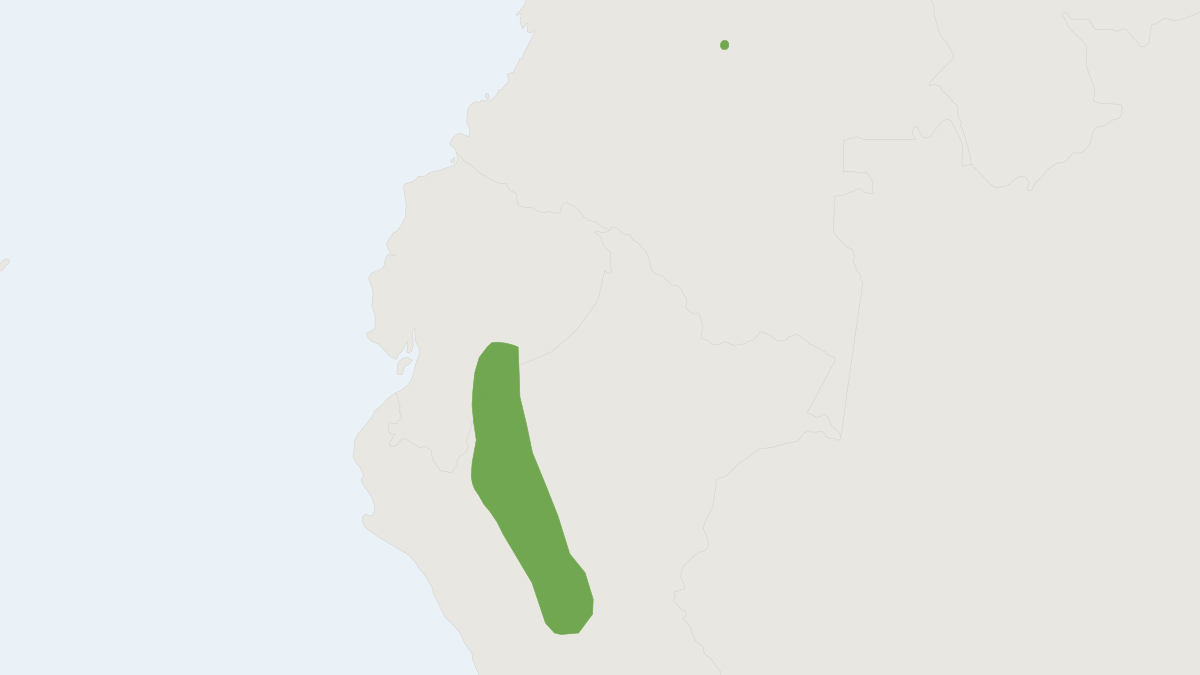 Range map of the Handley's Nectar Bat (Lonchophylla handleyi)