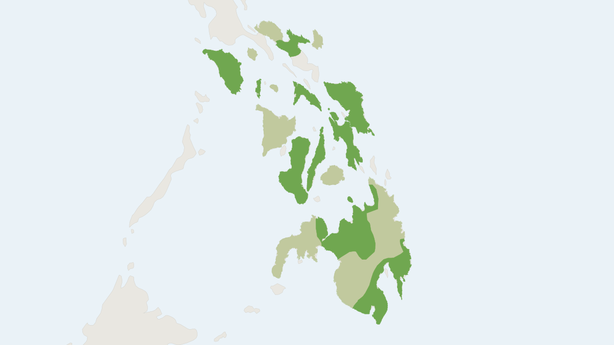 Range map of the Harpy Fruit Bat (Harpyionycteris whiteheadi)