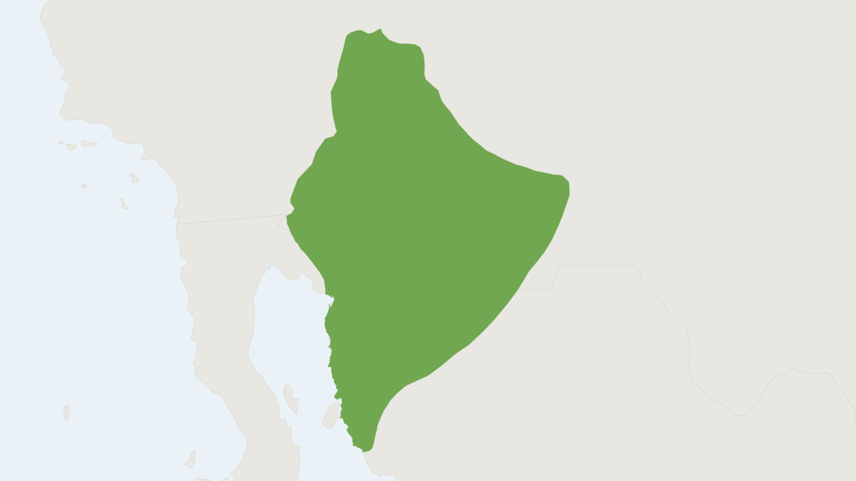Range map of the Harris's Antelope Squirrel (Ammospermophilus harrisii)