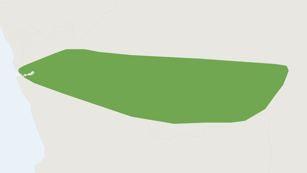 Range map of the Hayman's Lesser Epauletted Fruit Bat (Epomophorus intermedius)