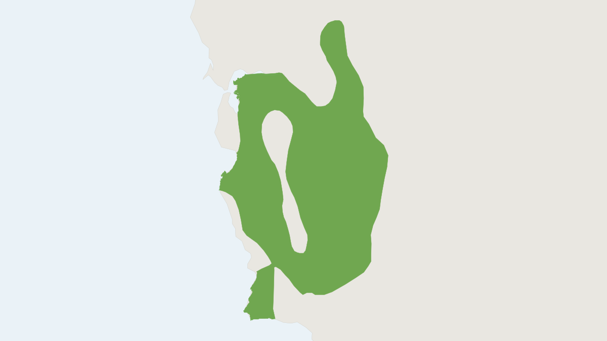 Range map of the Heermann's Kangaroo Rat (Dipodomys heermanni)