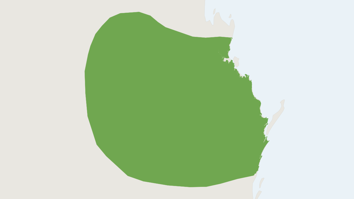 Range map of the Herbert's Rock Wallaby (Petrogale herberti)