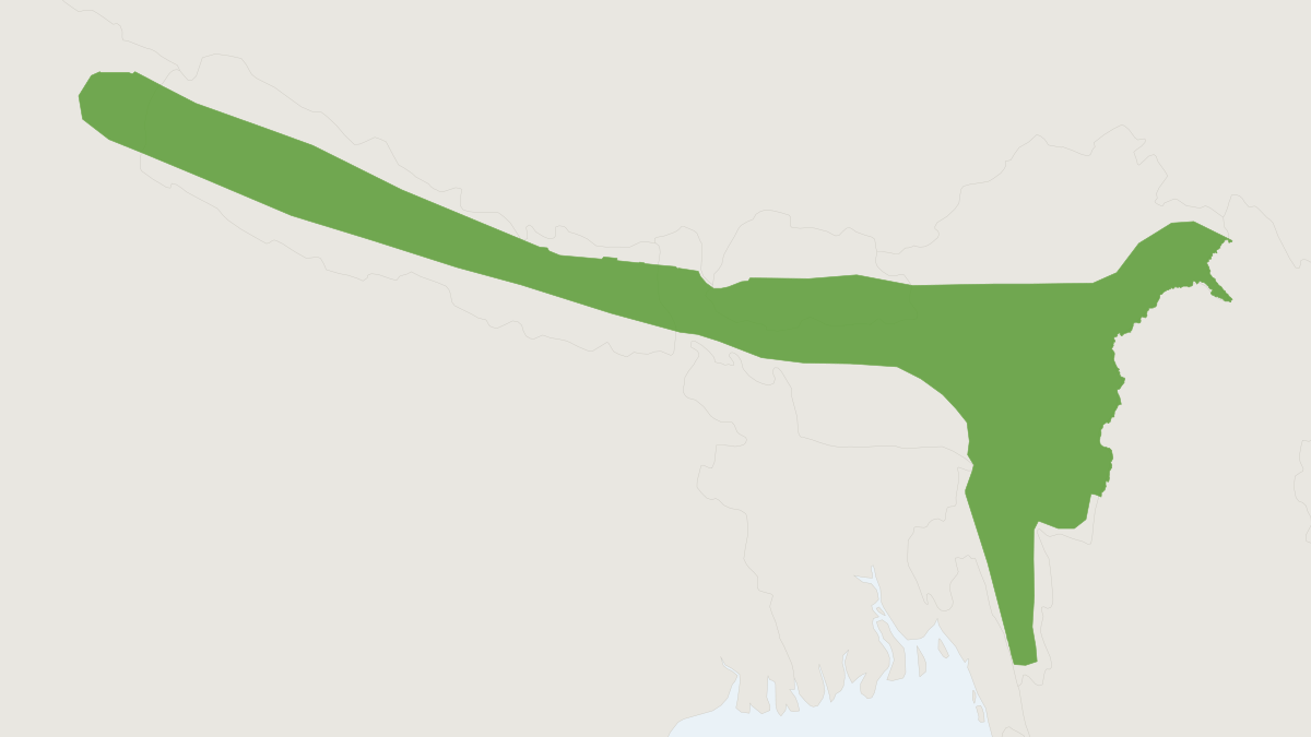 Range map of the Himalayan White-bellied Rat (Niviventer niviventer)