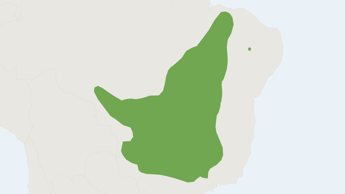Range map of the Hoary Fox (Lycalopex vetulus)